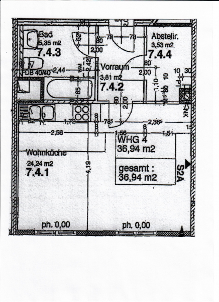 gbild -- LEYSTRASSE! SONNIGE 37 m2 NEUBAU-GARCONNIERE, Einzelwohnraum mit Kochnische, Wannenbad, Abstellraum, Parketten;  /  / 1200 Wien / Bild 2