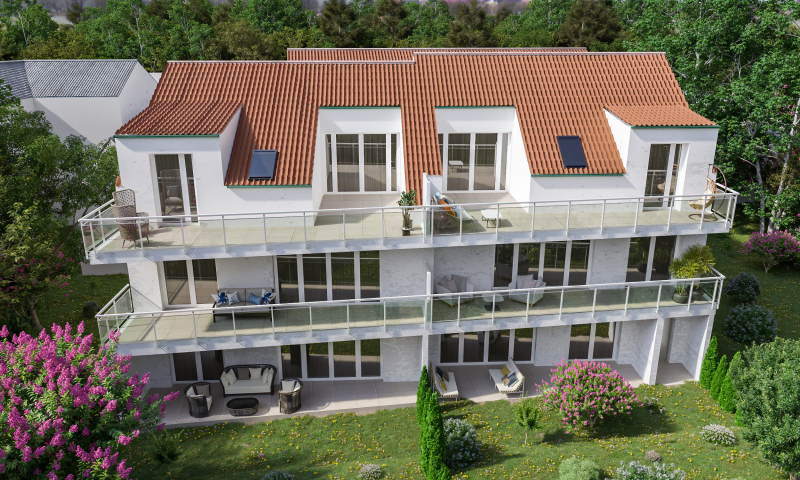 Luxus GRÜN Ruhelage! MITTEN in der Stadt! Neubau 3 Zimmer 80m² - 1 Terrasse - Eigengarten 